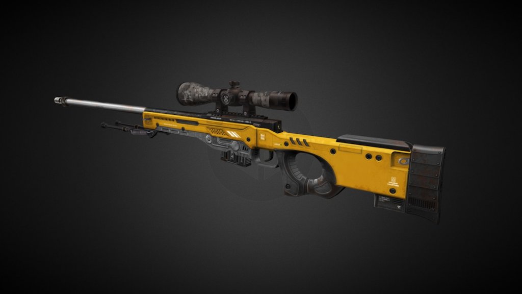 AWP | Annihilator Yellow 3d model