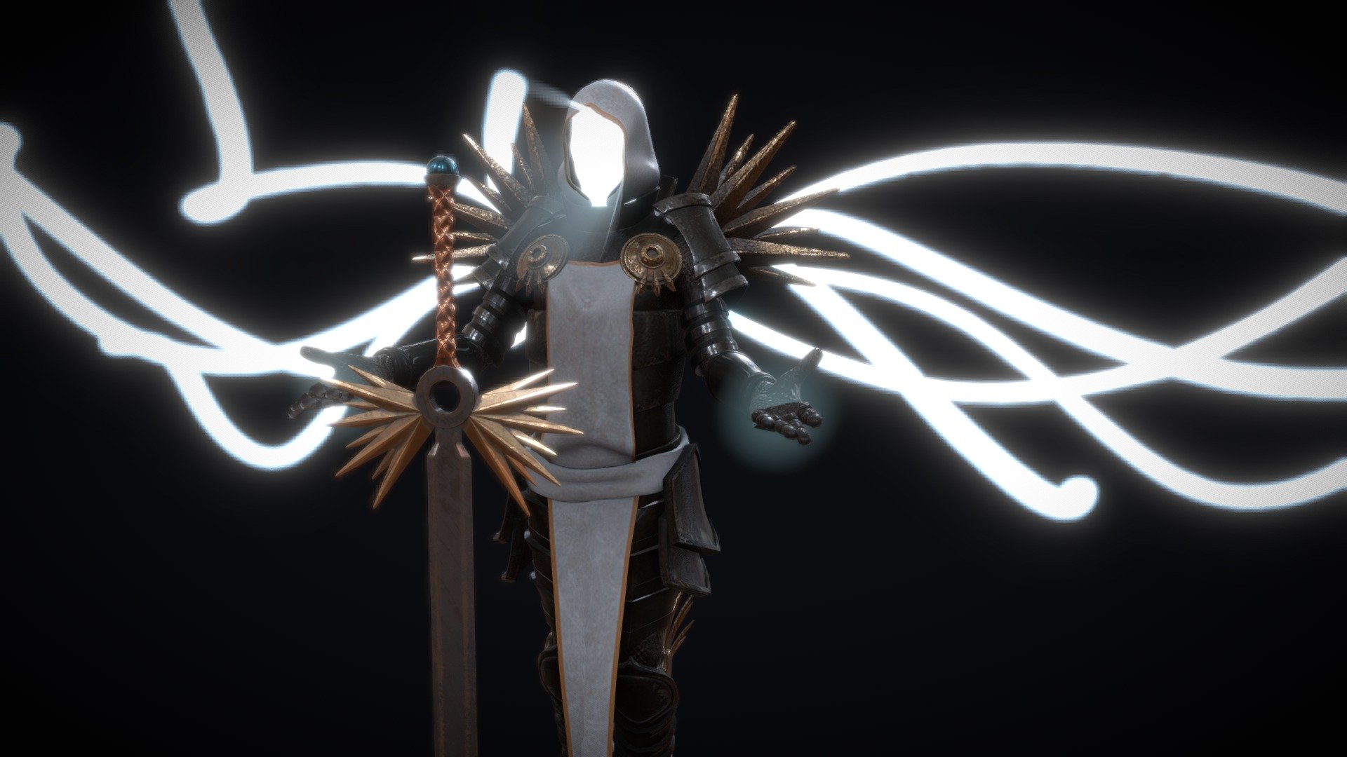 angel with sword 3d model