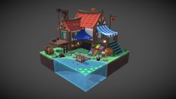 Isometric Warehouse and Market