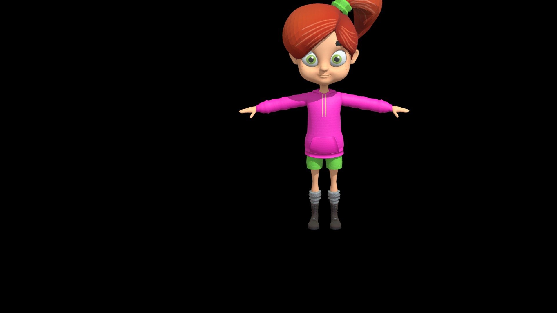 Cute Little girl 3d model