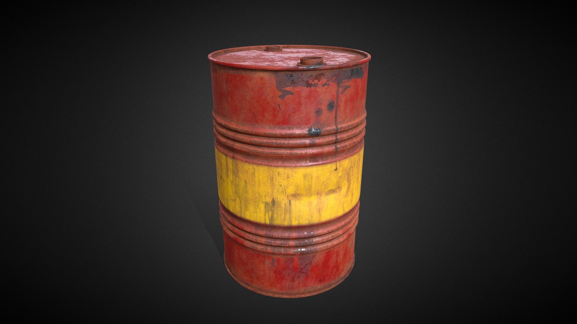 Rusty Oil Barrel 3d model