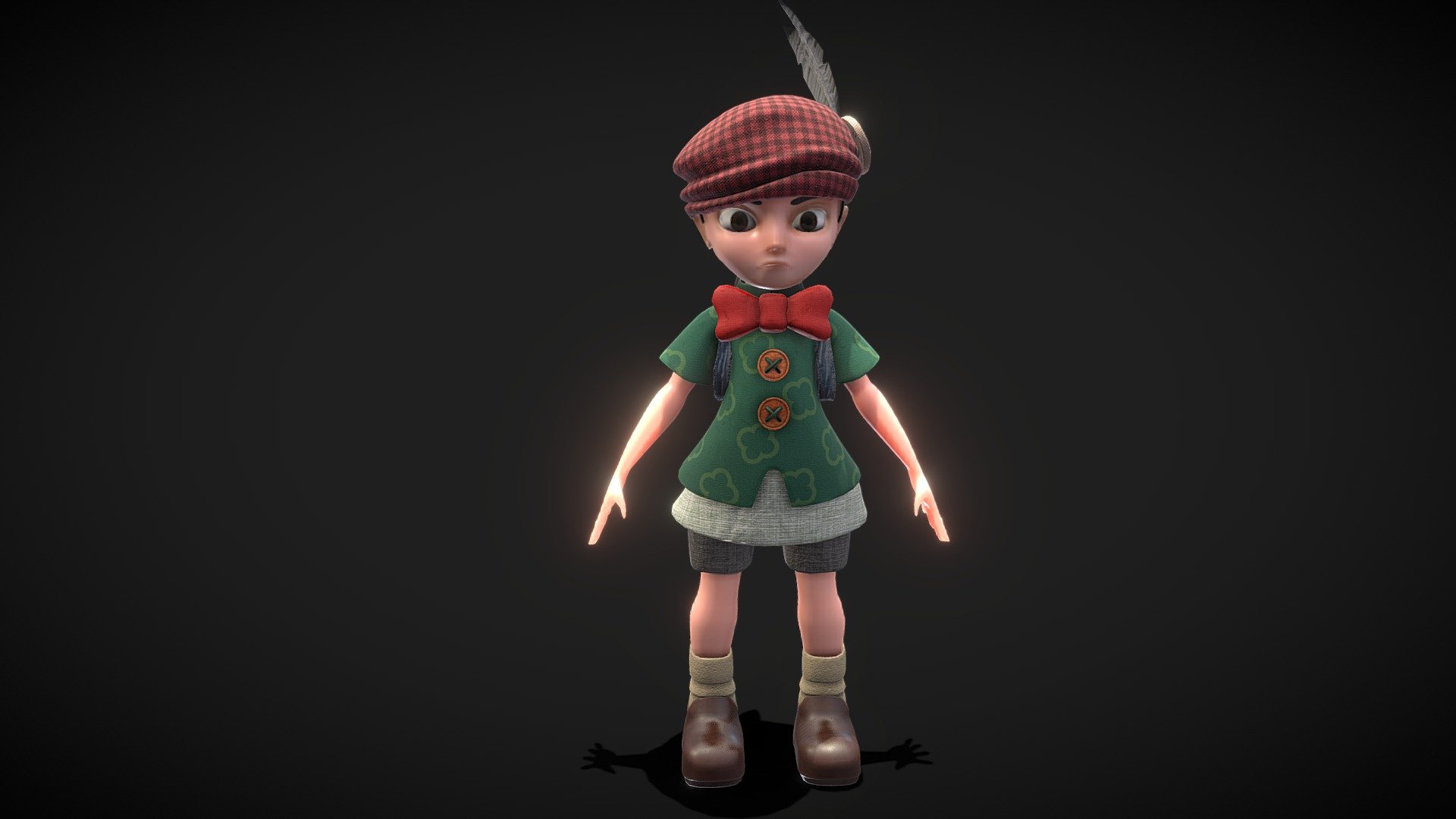 Girl Character 3d model