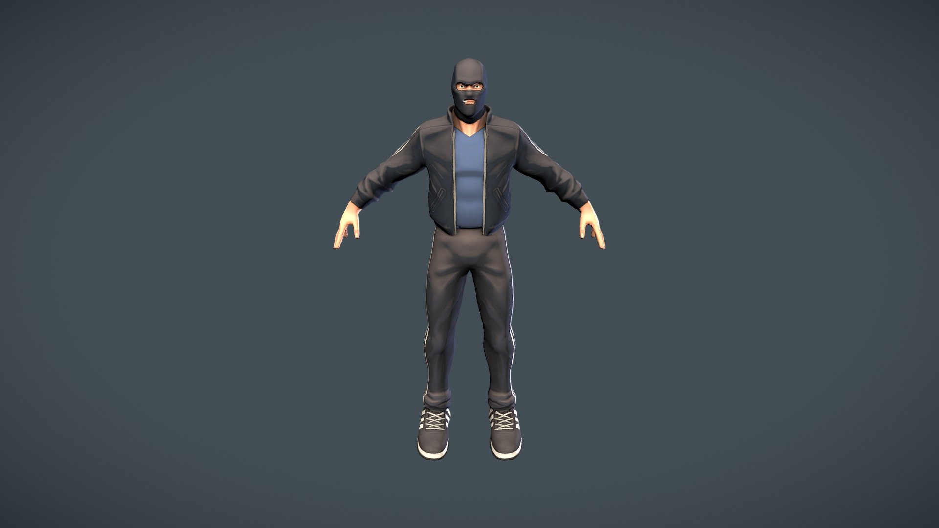 Criminal model lowpoly 3d model