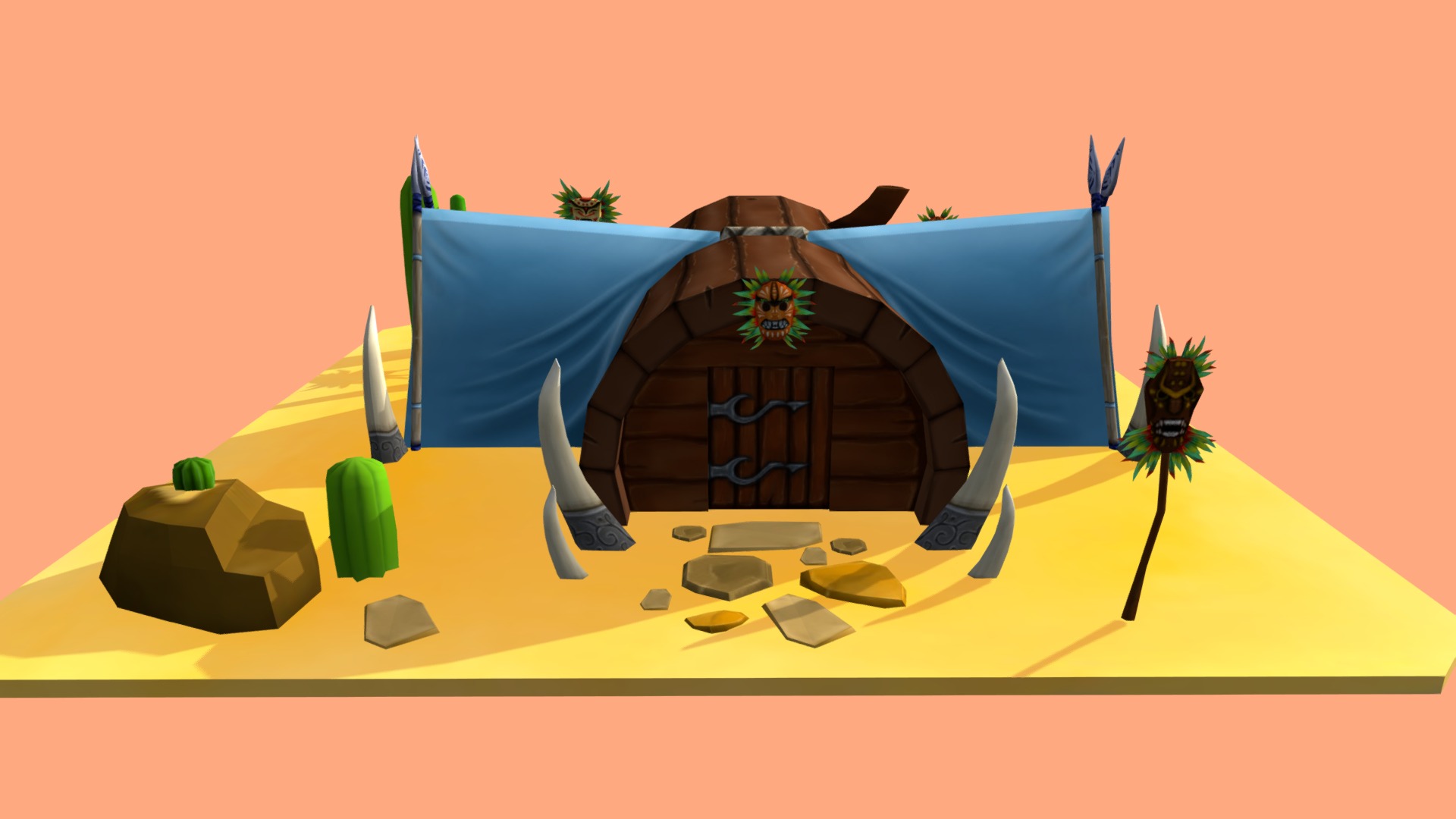 Tent House 3d model