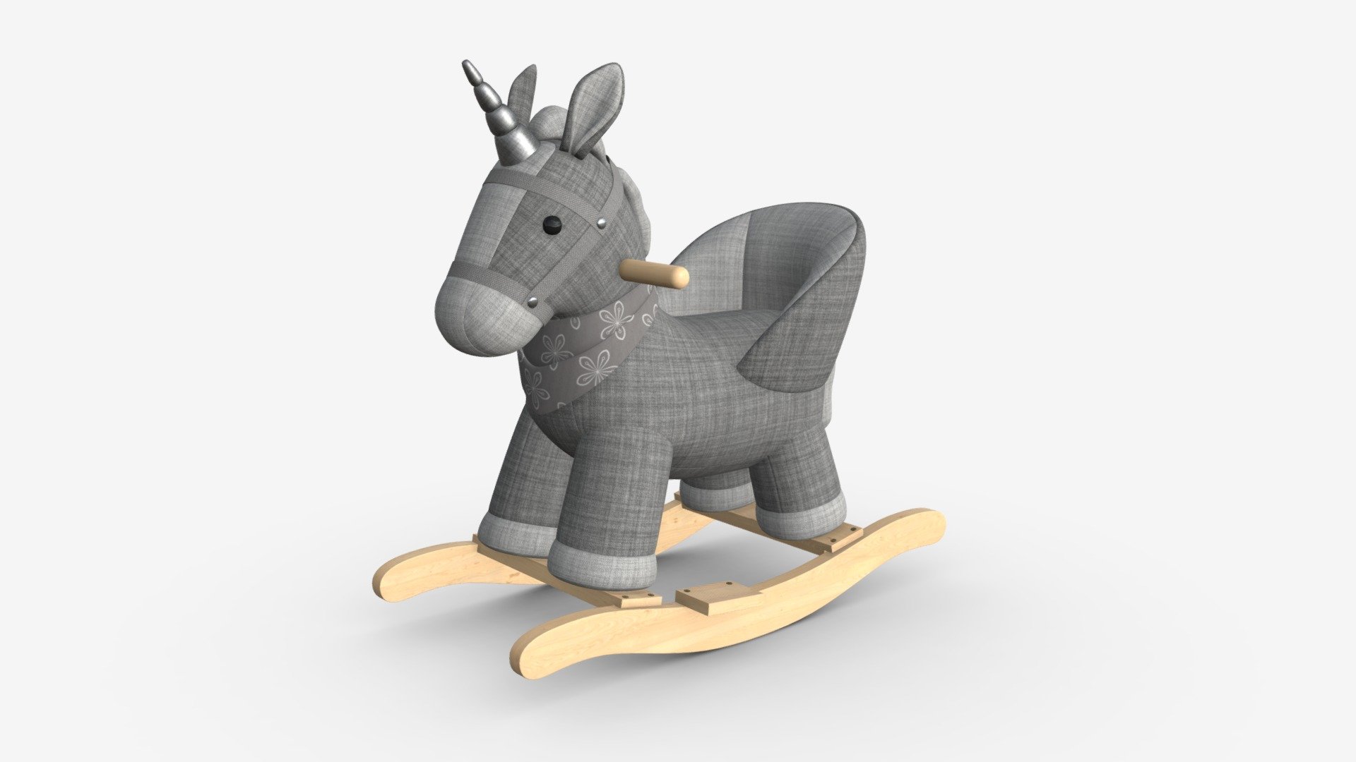 Baby unicorn rocking chair 01 3d model