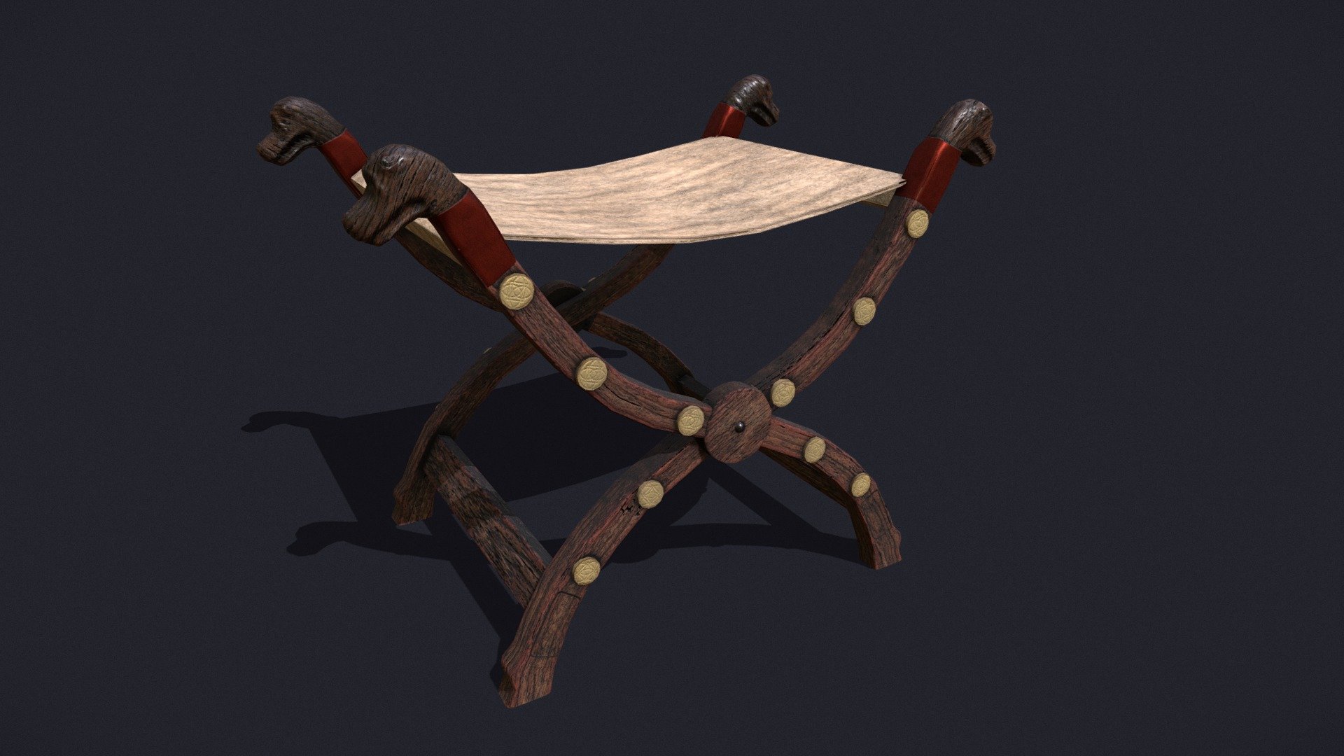 Viking_Stool_FBX 3d model