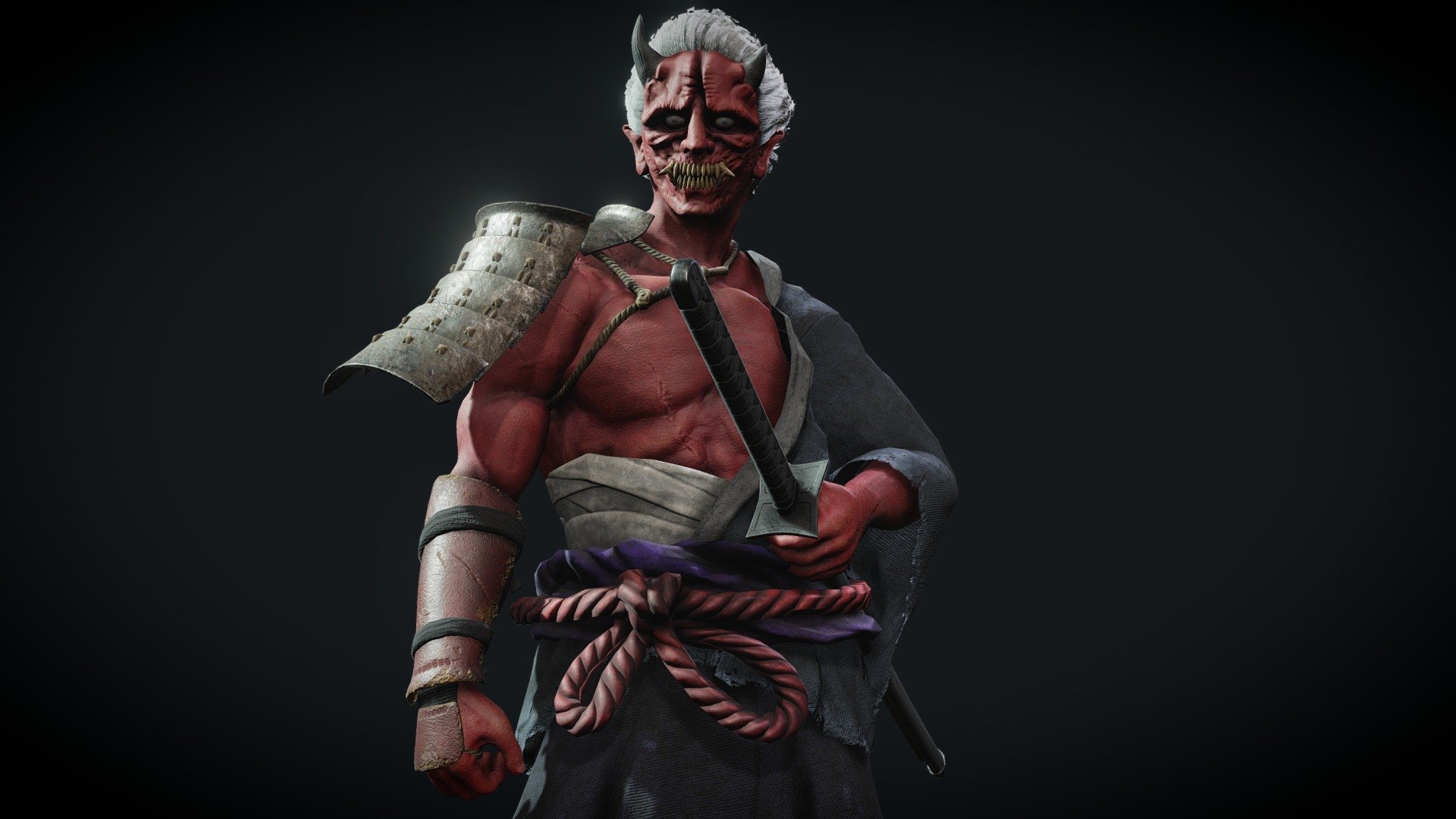 Oni Samurai 3d model