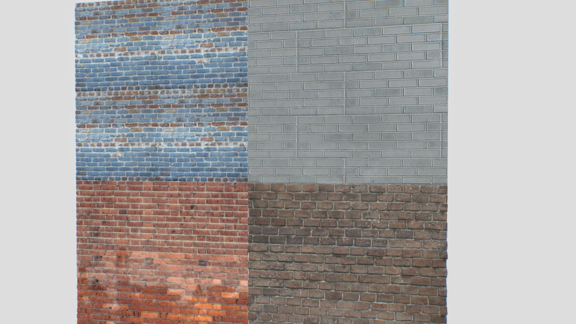 Brick wall textures pack 2 3d model