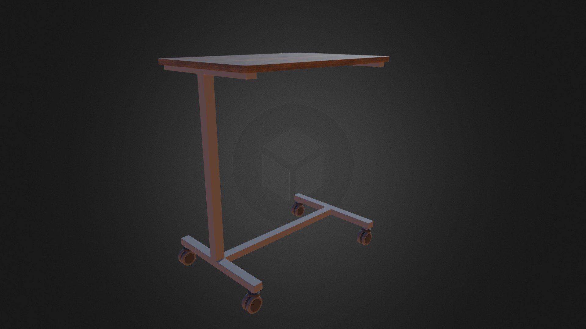 Hospital Bedside Table 3d model