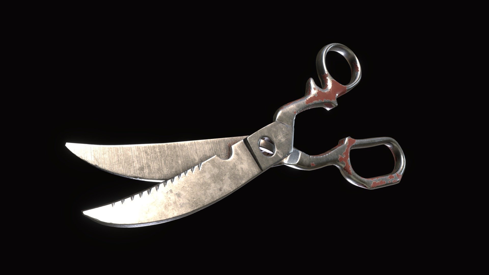 1960s Kitchen Scissors 3d model