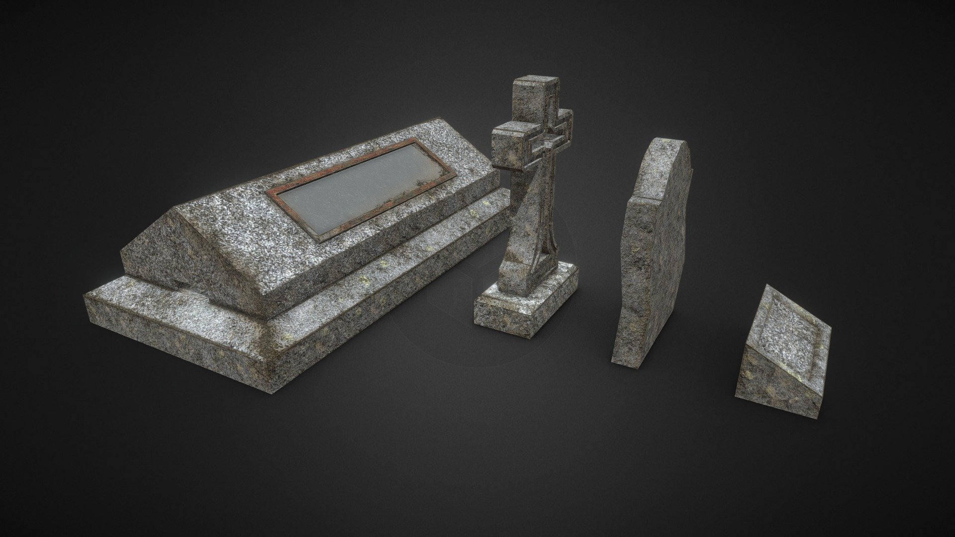 Grave Stone Collection 3d model