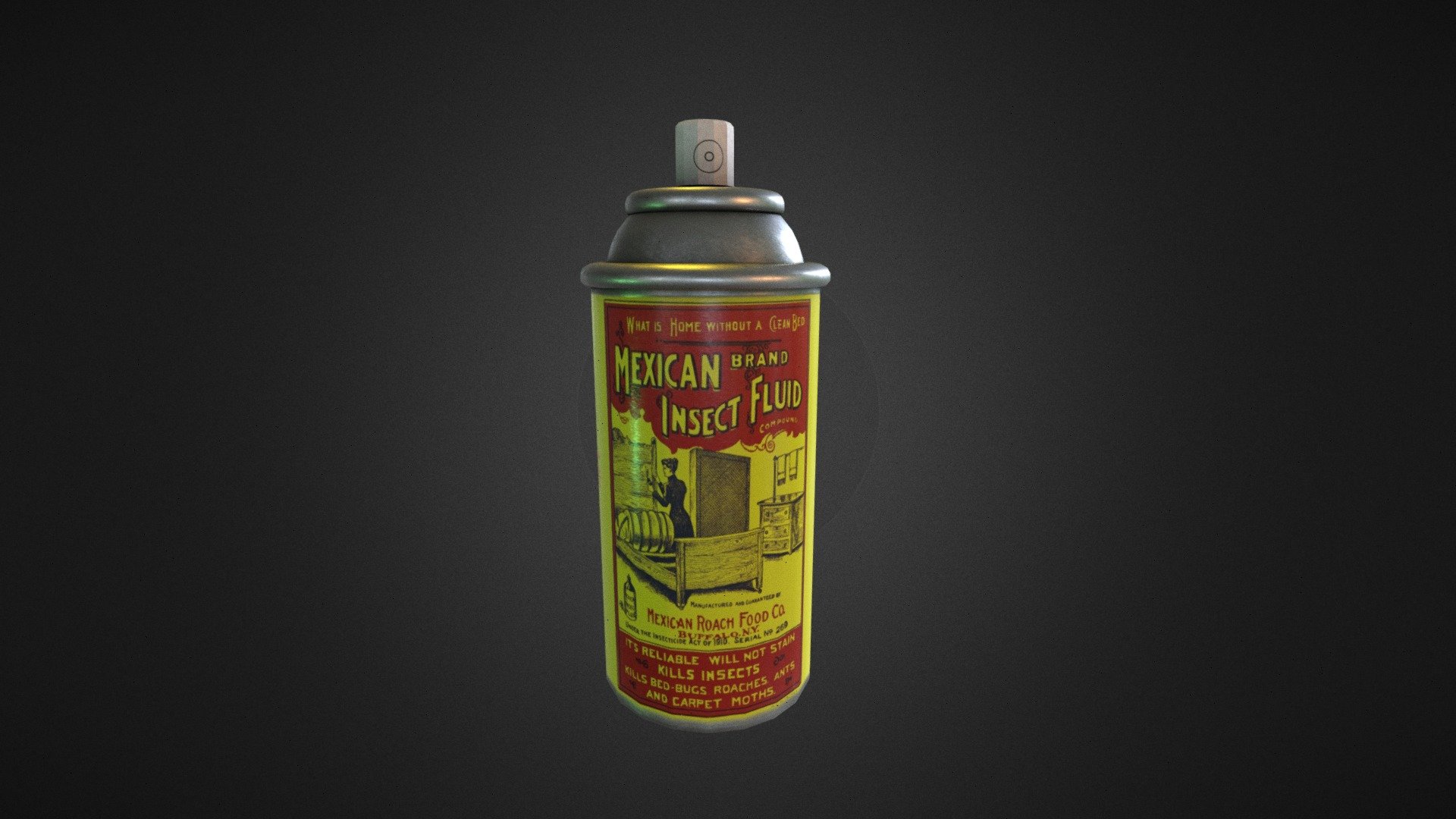 Insecticide Spray Can 3d model