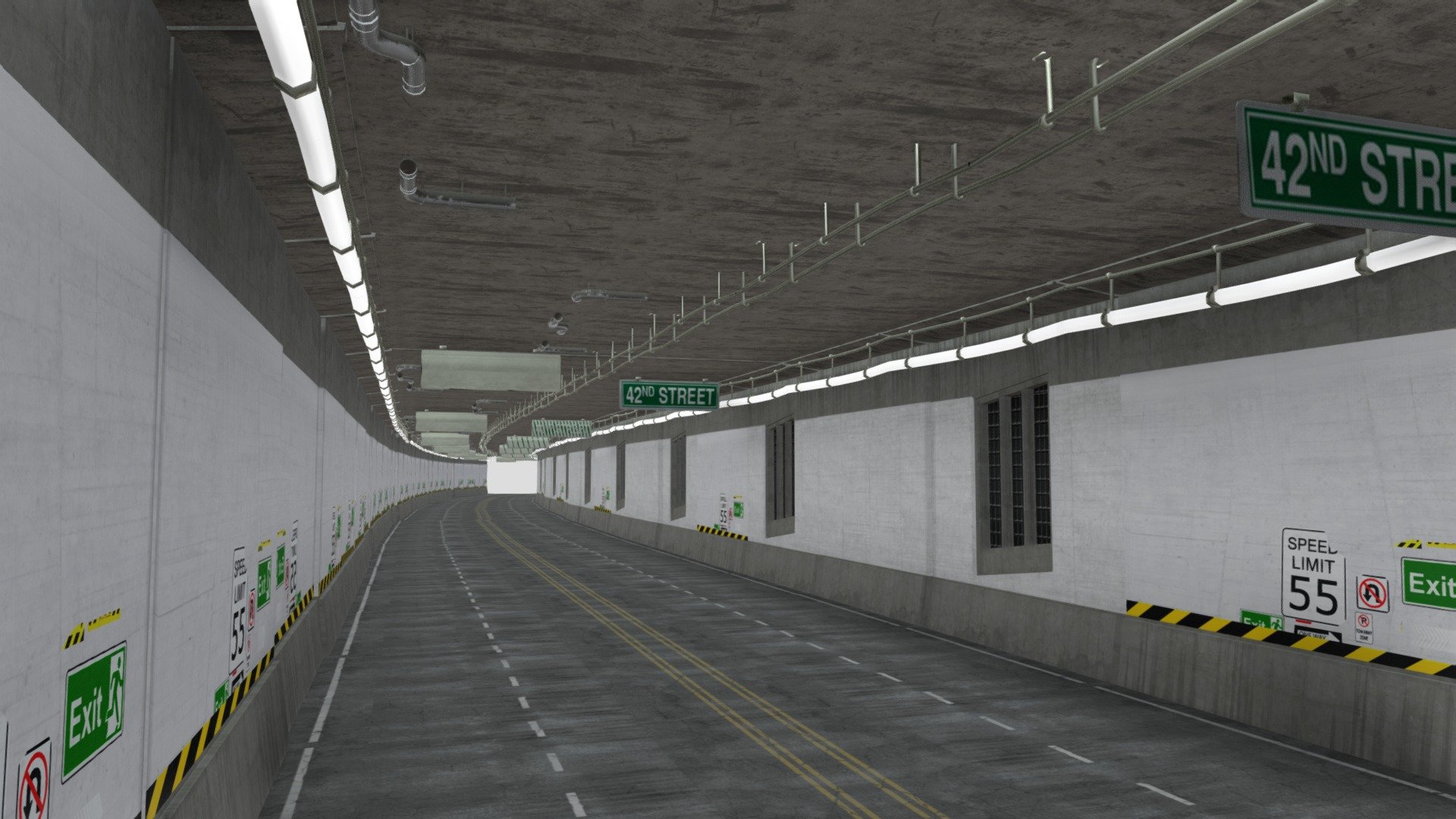 modular road tunnel asset pack with 8k textures 3d model