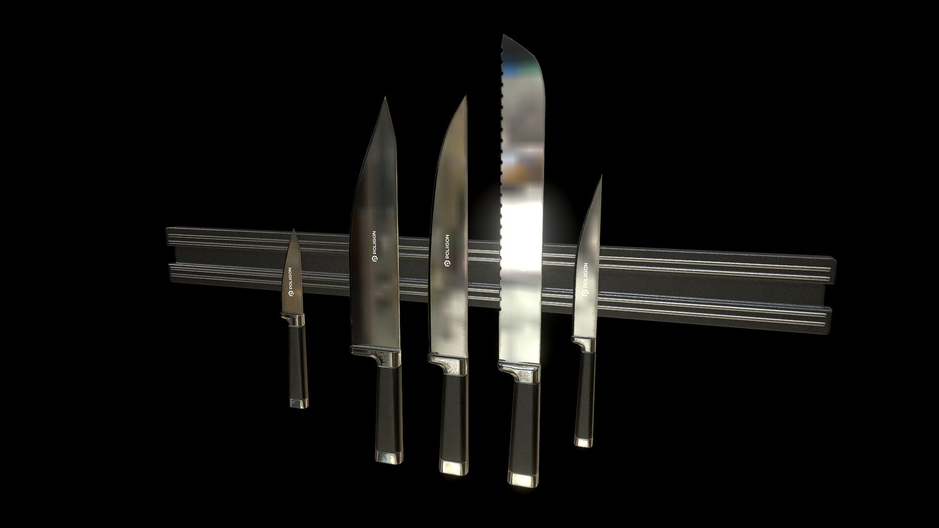 Knives Magnetic Strip 001 3d model