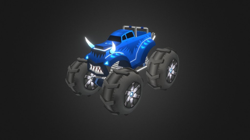 LowPoly Monster Car 3d model