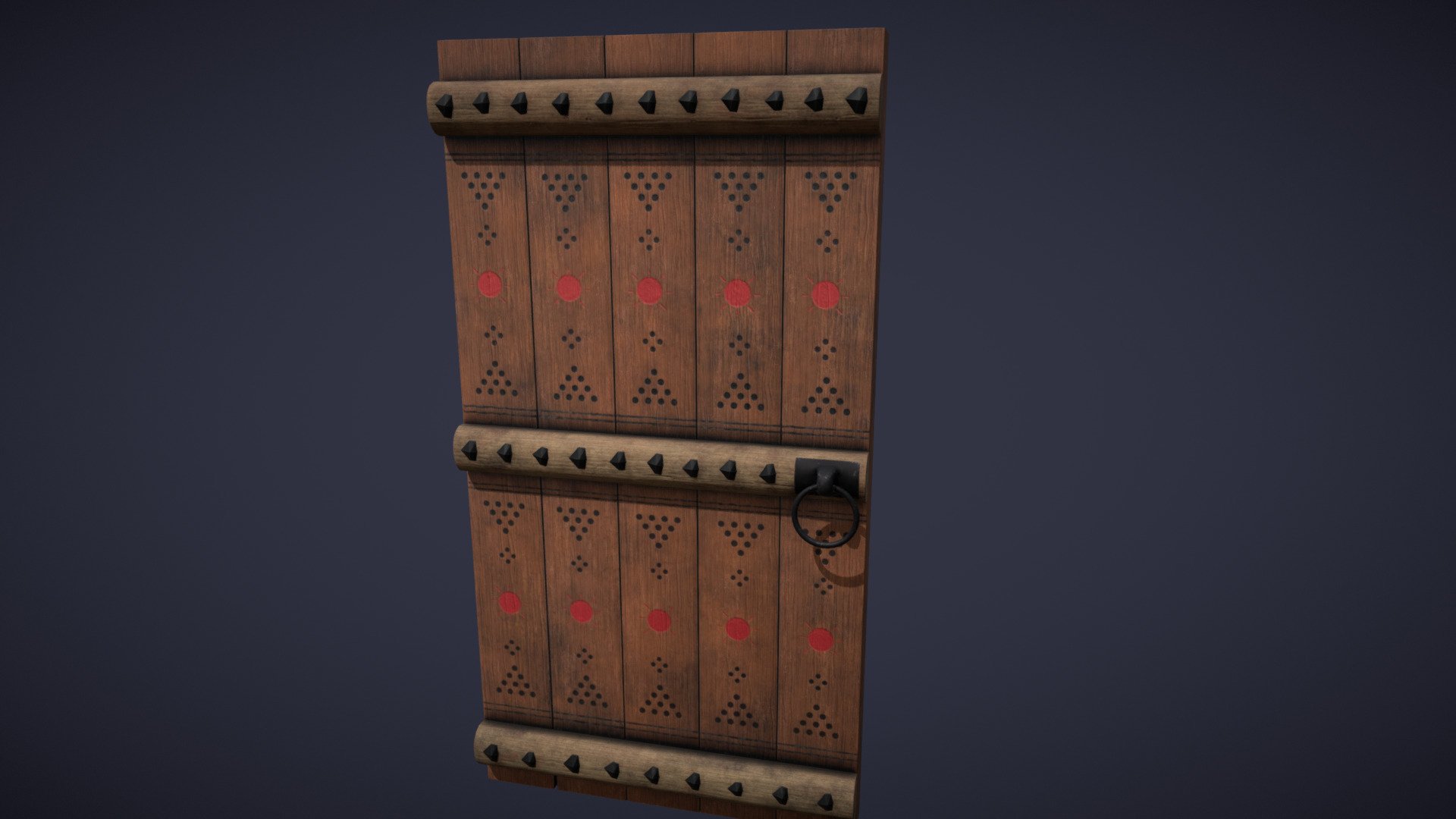 Old rustic door 3d model