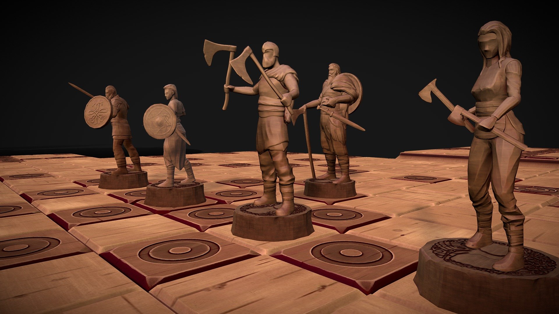 Tafl Board Game 3d model