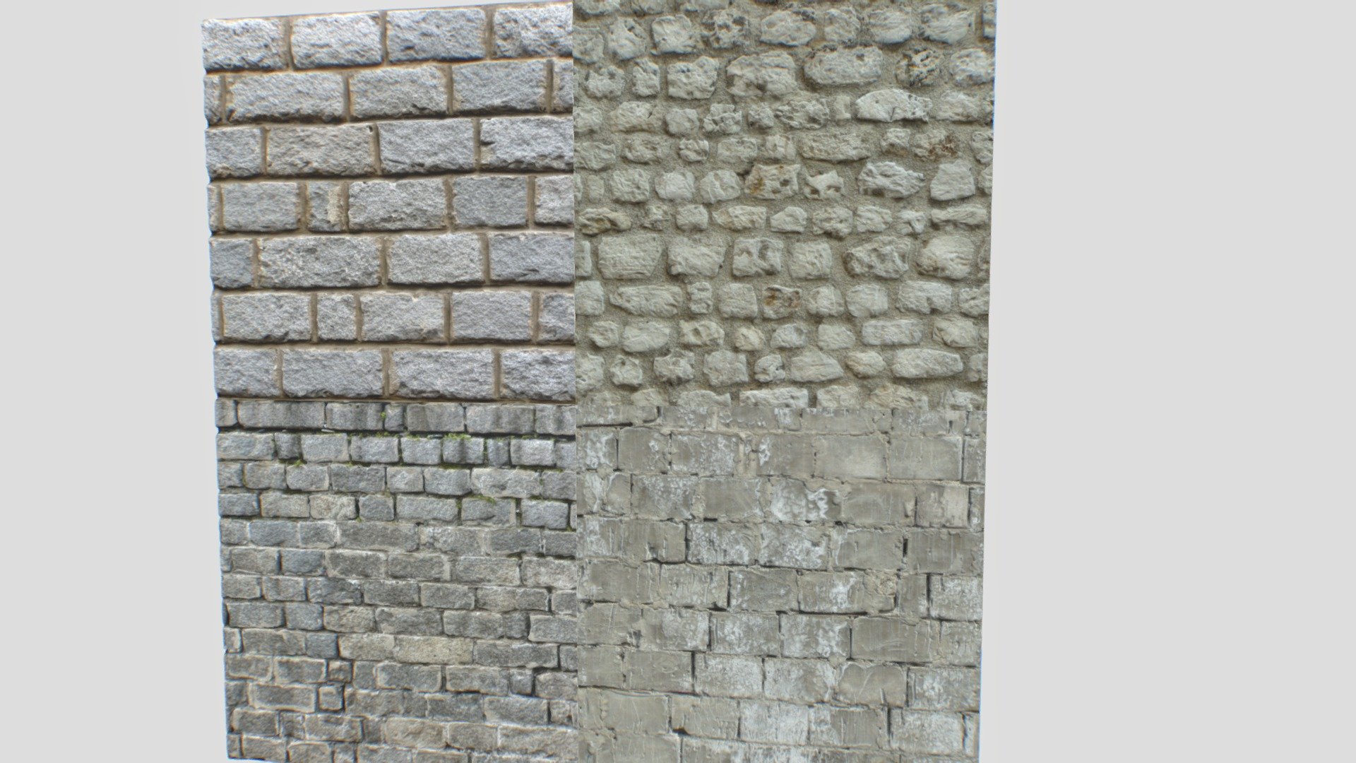 Stone wall textures pack 2 3d model