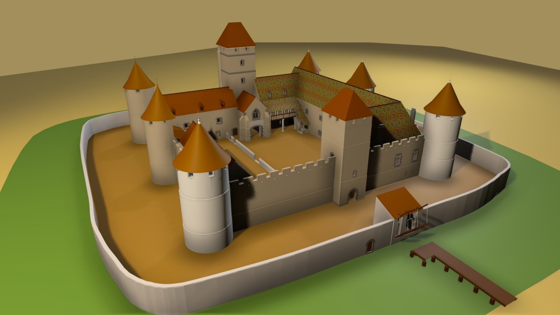 Château de Brie-Comte-Robert (77170 France) 3d model