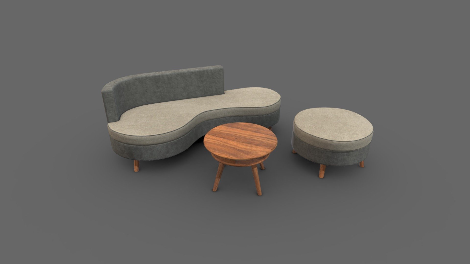 SOFA SET 03 3d model