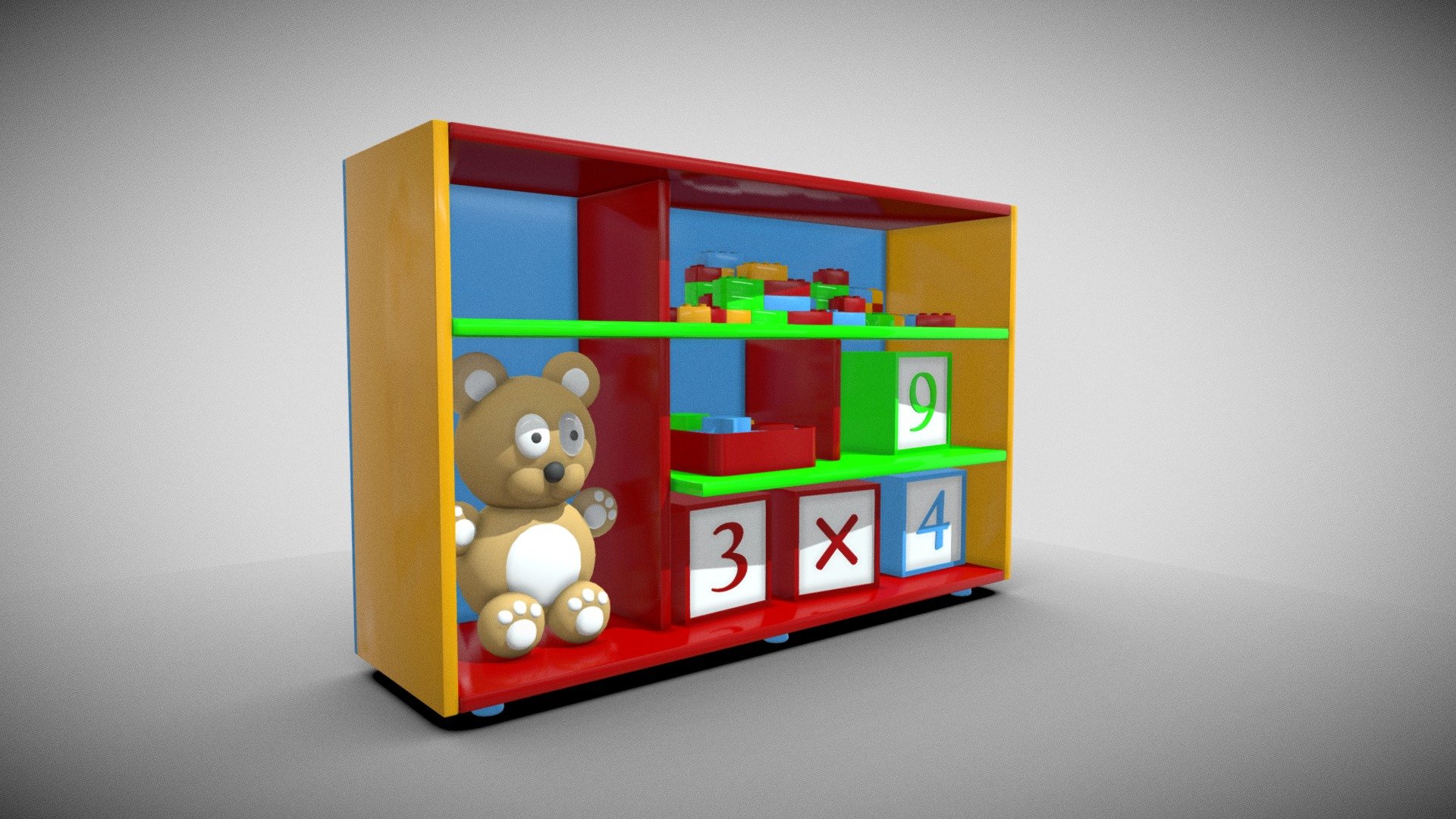 3D Child Room Closet 3d model