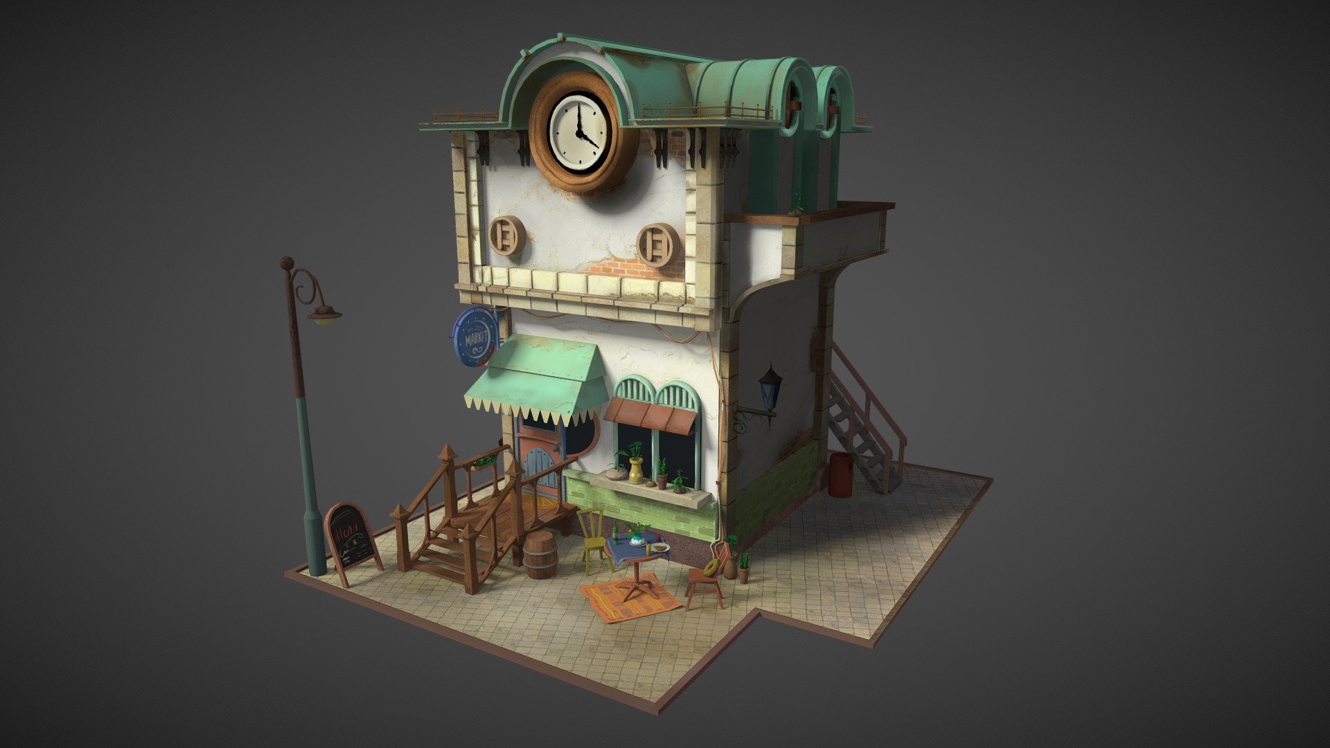 Jasmine-Market 3d model