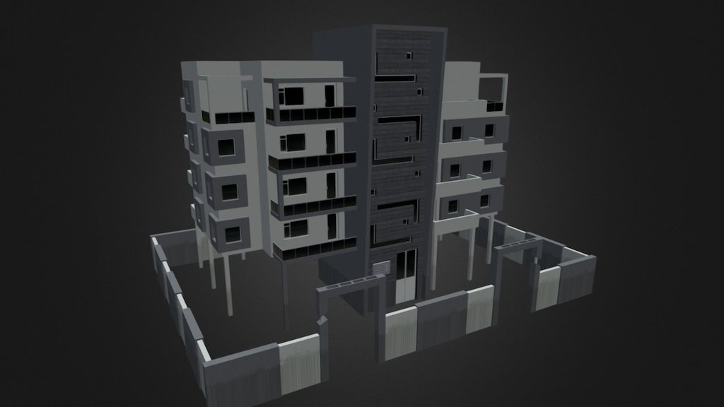 Modern Low Rise Living #1 3d model