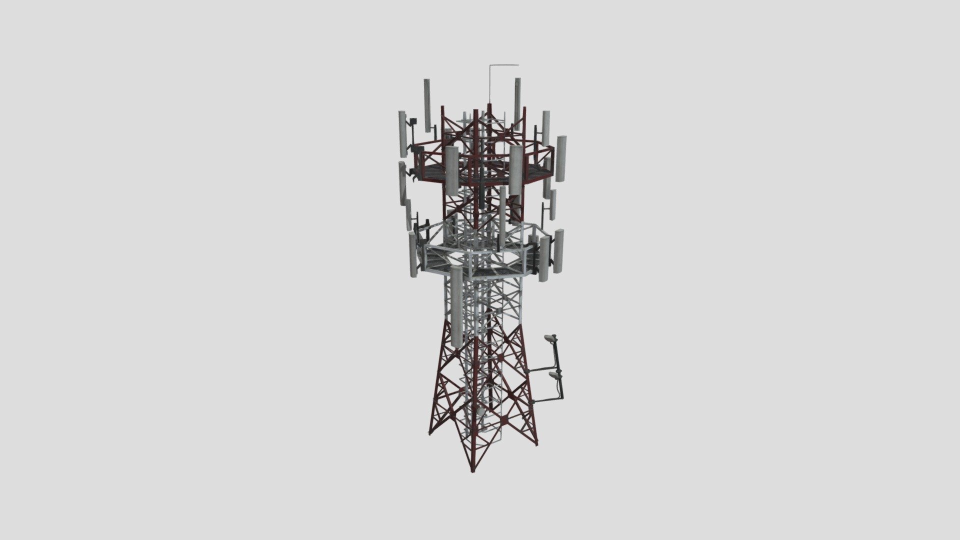 antenna tower 8 AM227 Archmodel 3d model