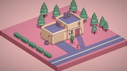 Lowpoly Isometric Scene