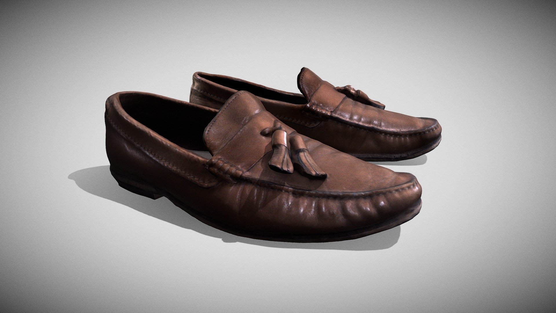 Leather Loafers 3d model