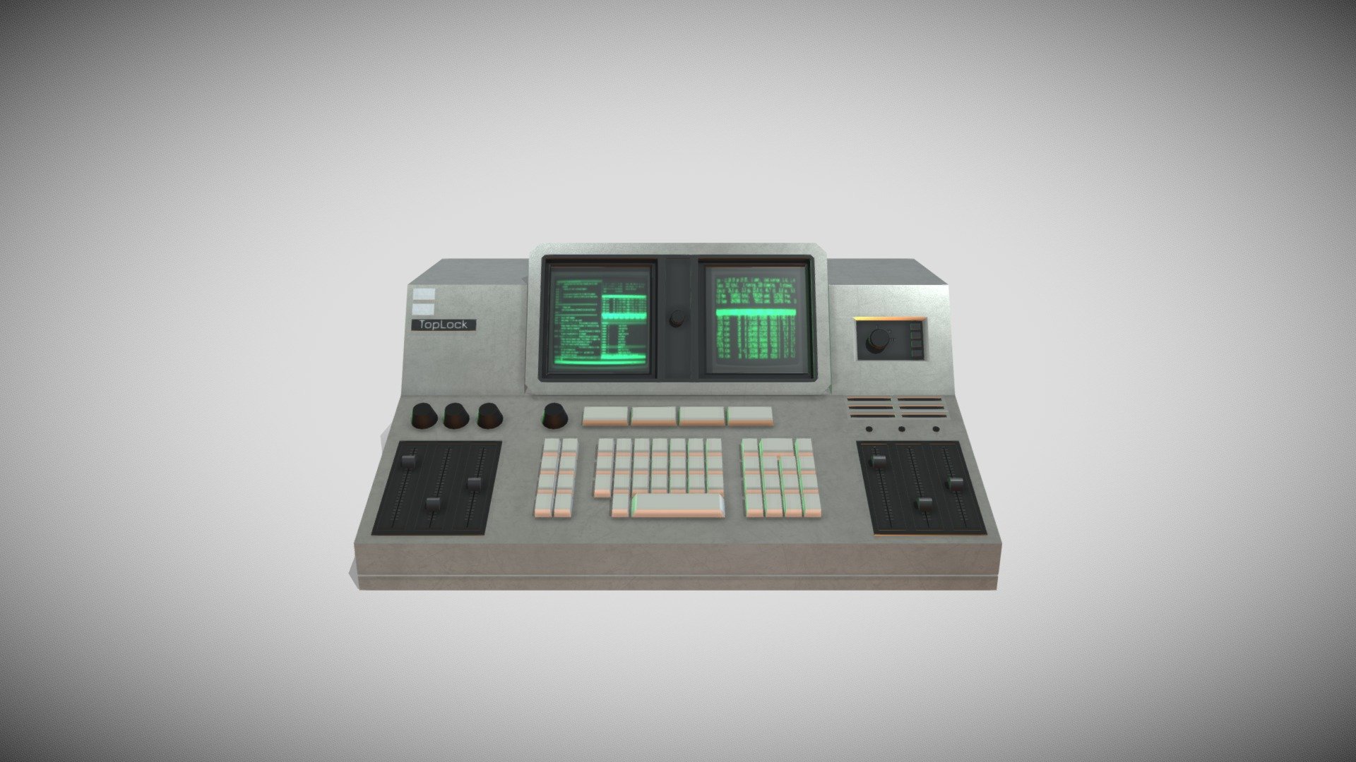 Retro Sci-fi Panel 3d model