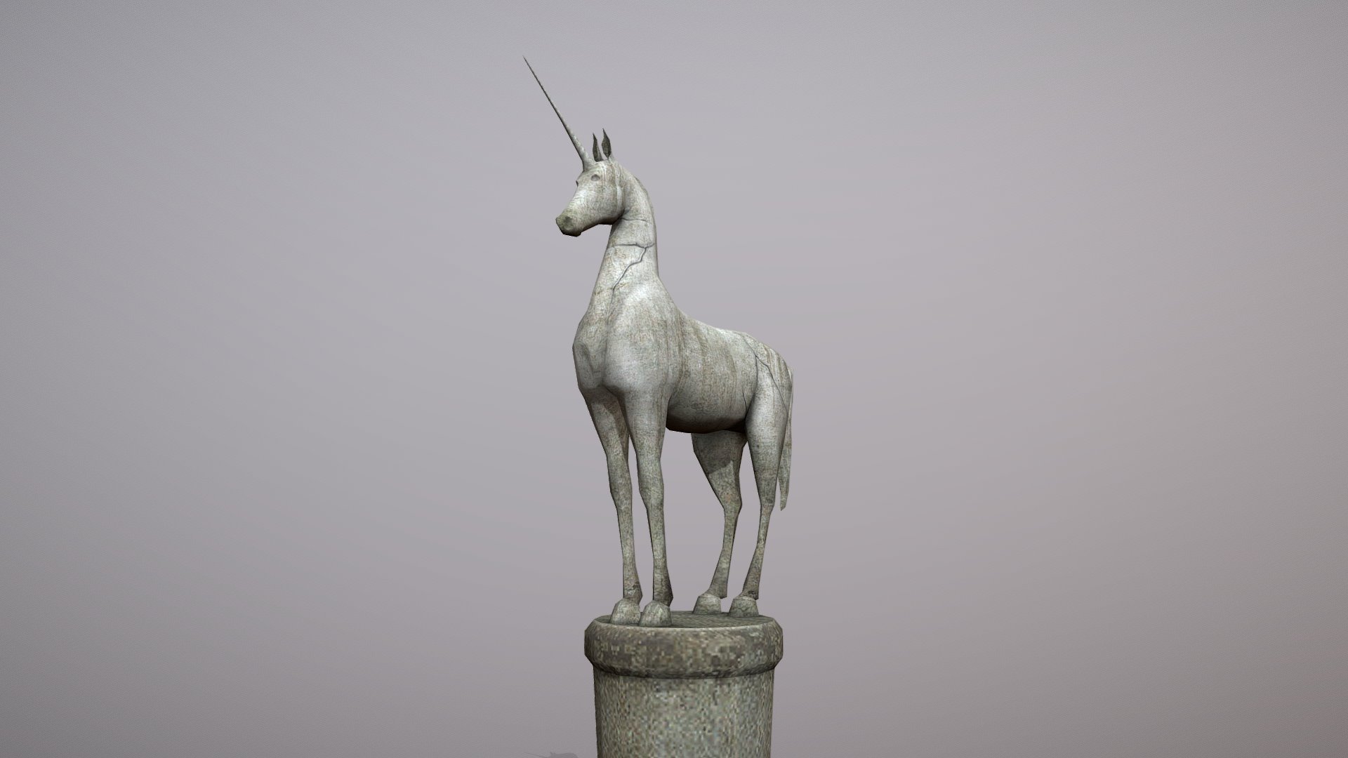 Statue Unicorn 3d model