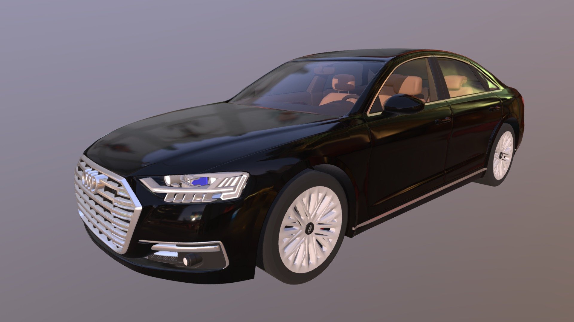 Audi A8 2019 Standard Wheel Base 3d model