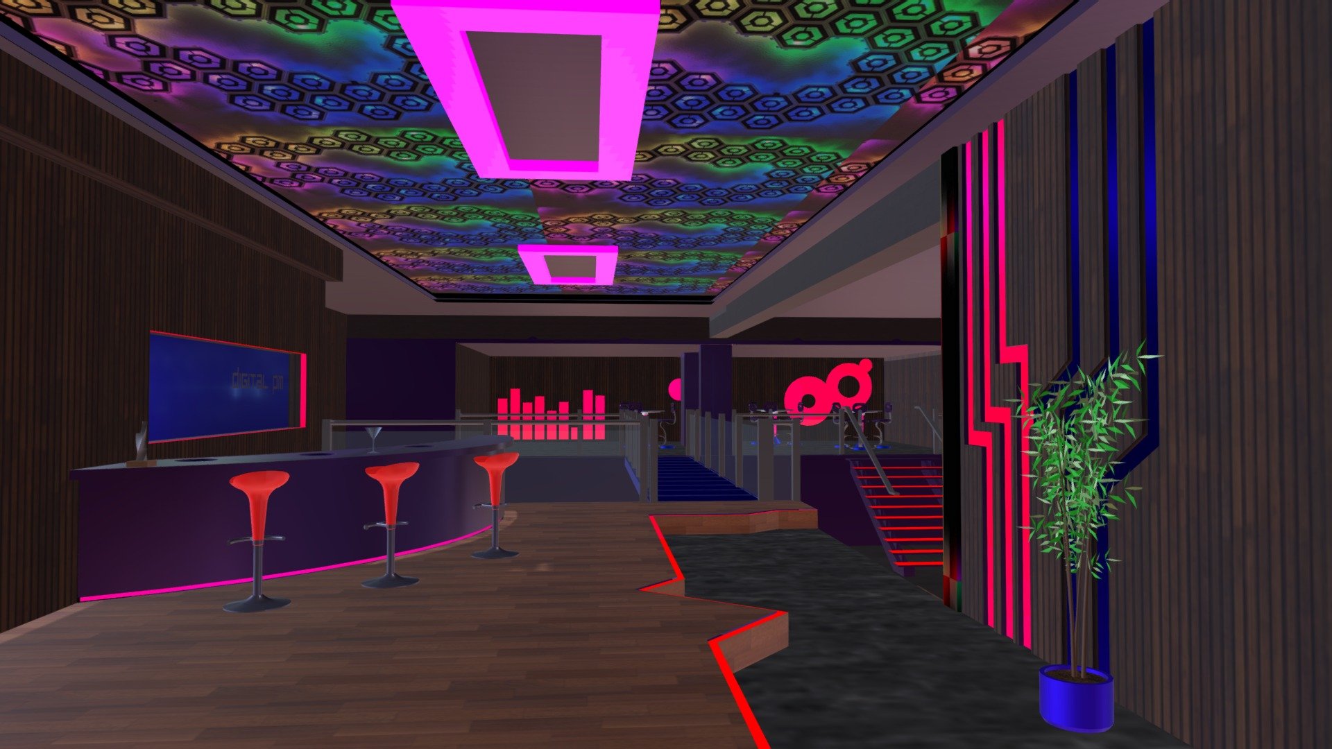 Nightclub Bloom Unit 3d model