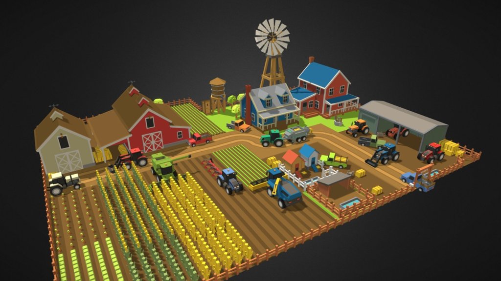 Simple Farm 3d model