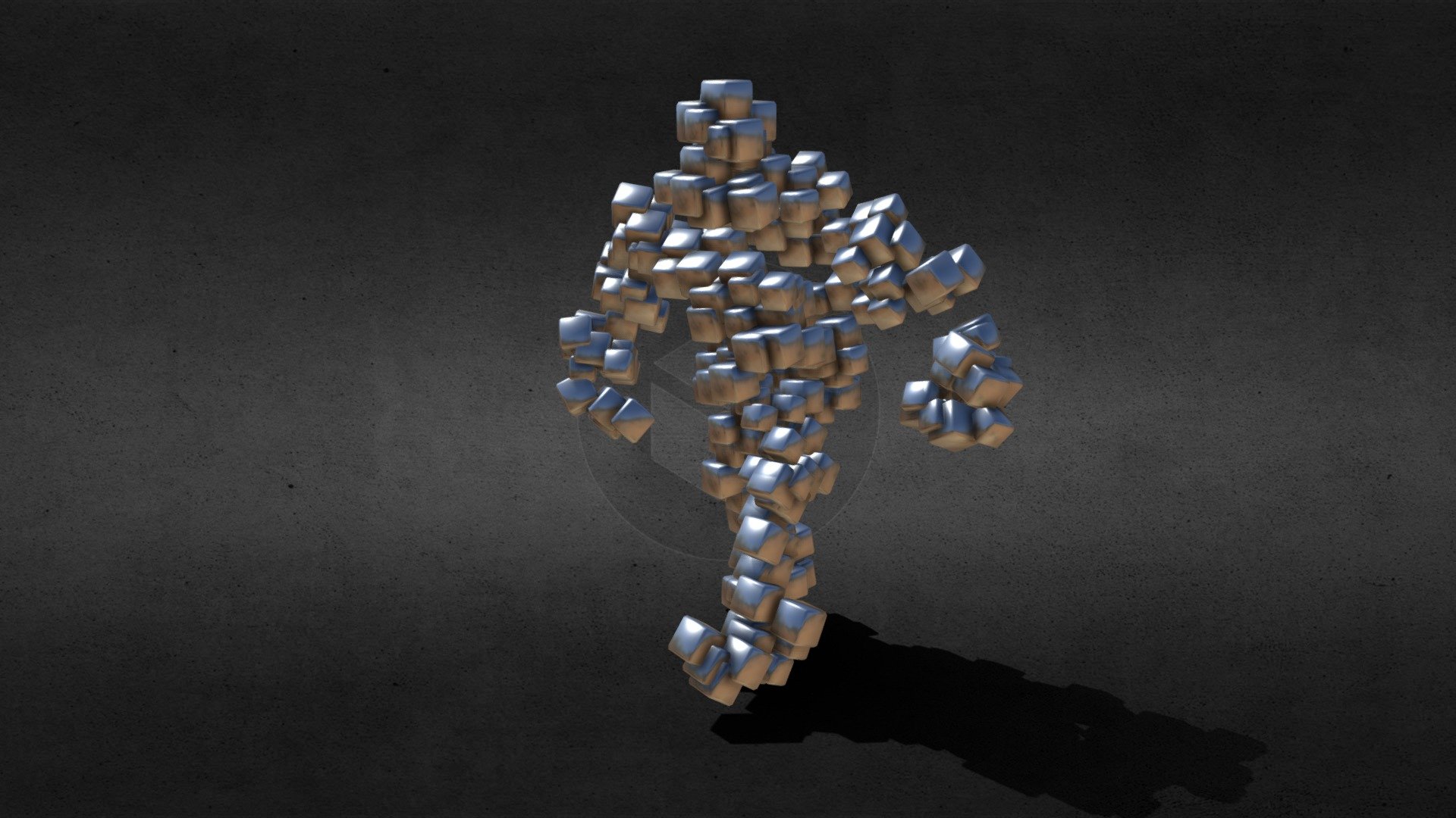 Cube golem 3d model