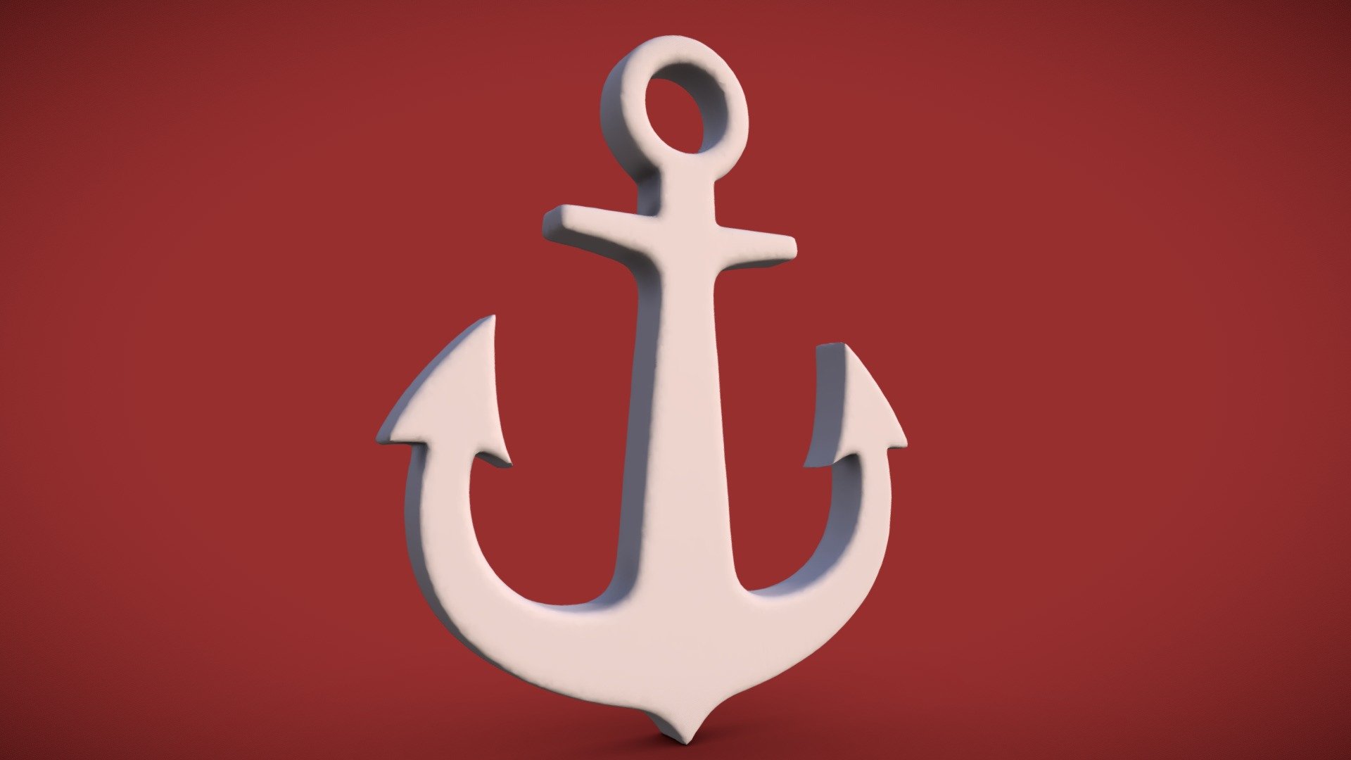 Anchor necklace 3d model