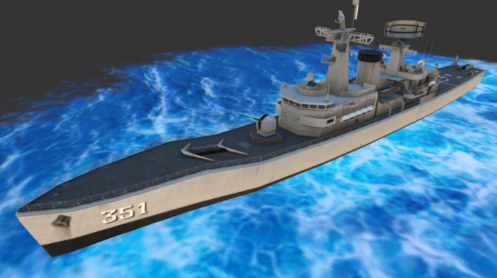 Frigate Class Ahmad Yani 351 3d model