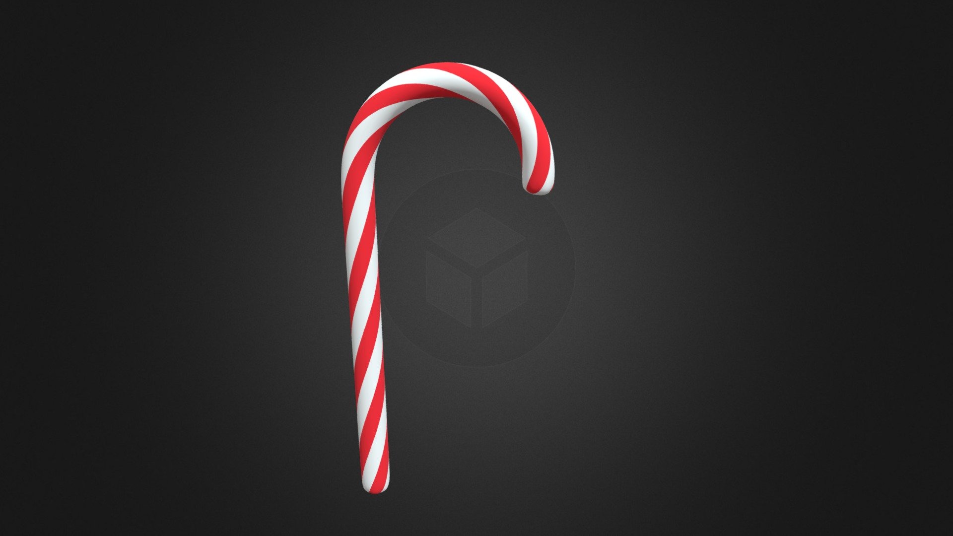 Christmas lollipop candy low-poly game-ready 3d model