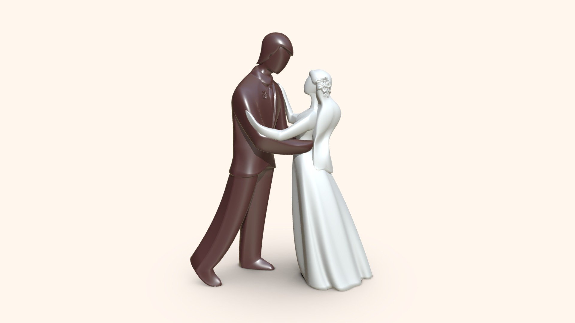 Dolls for wedding cake 3d model