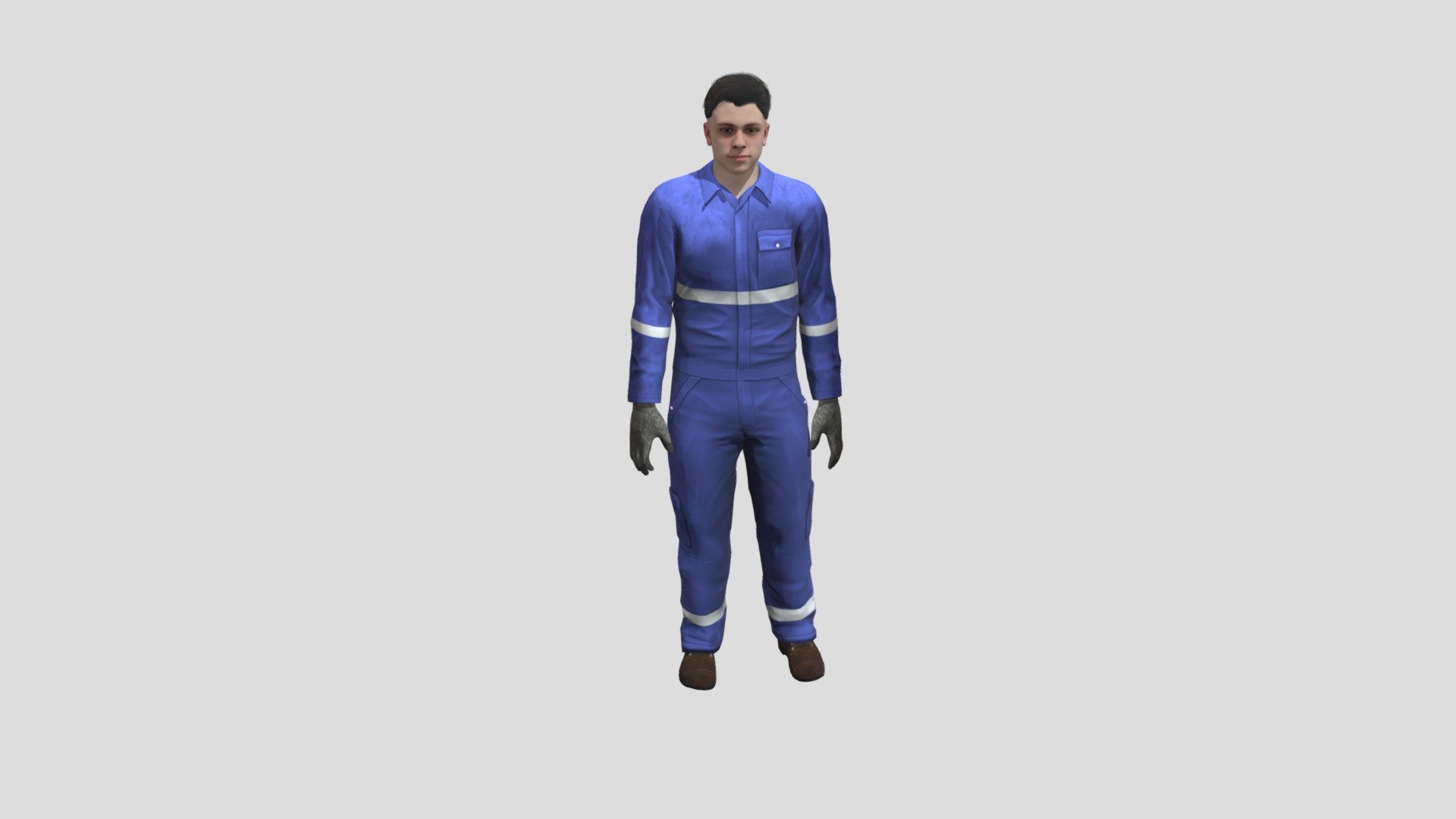 Male Worker 3d model