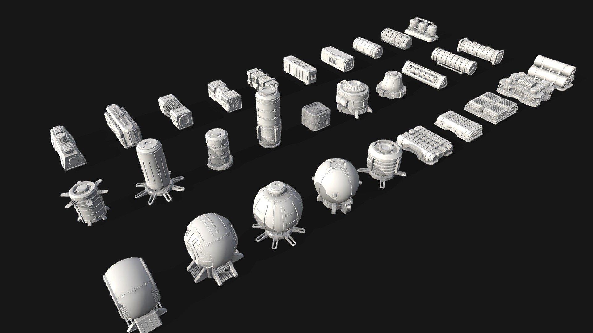 Scifi Props 2 3d model