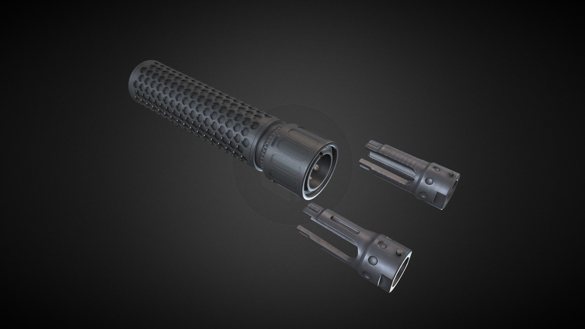 KAC QDC flash suppressor 3d model