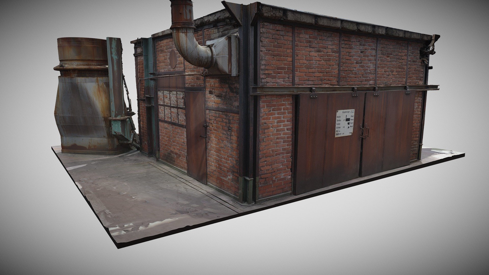 Blast furnace filling plant Völklingen Ironworks 3d model