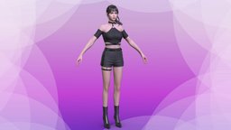 meta human fashion young girl game assets