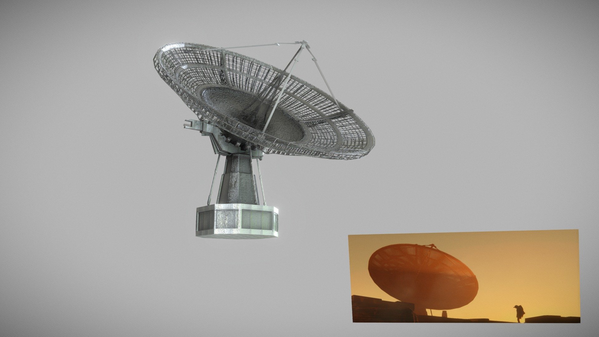 Satellite Dish Asset (.Blend File) 3d model