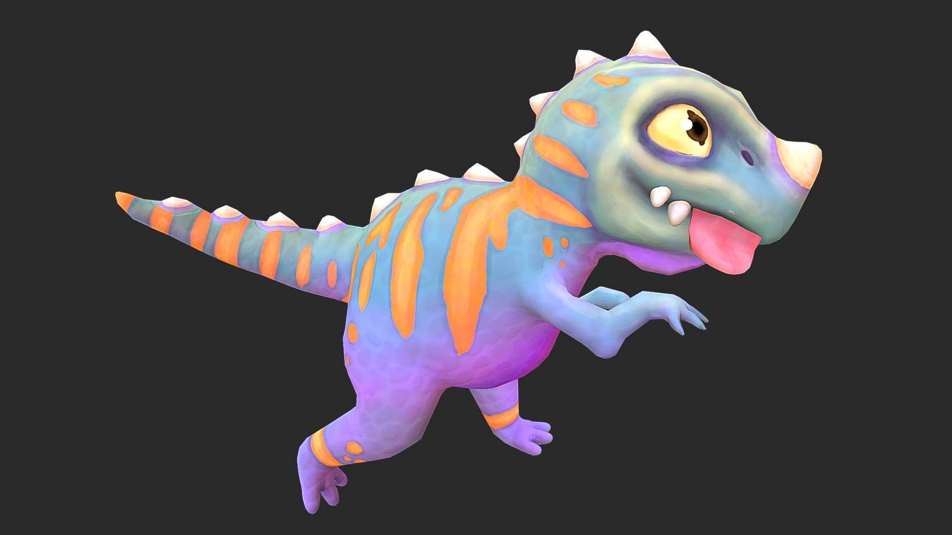 Baby Dinosaur | Hand Painted 3d model