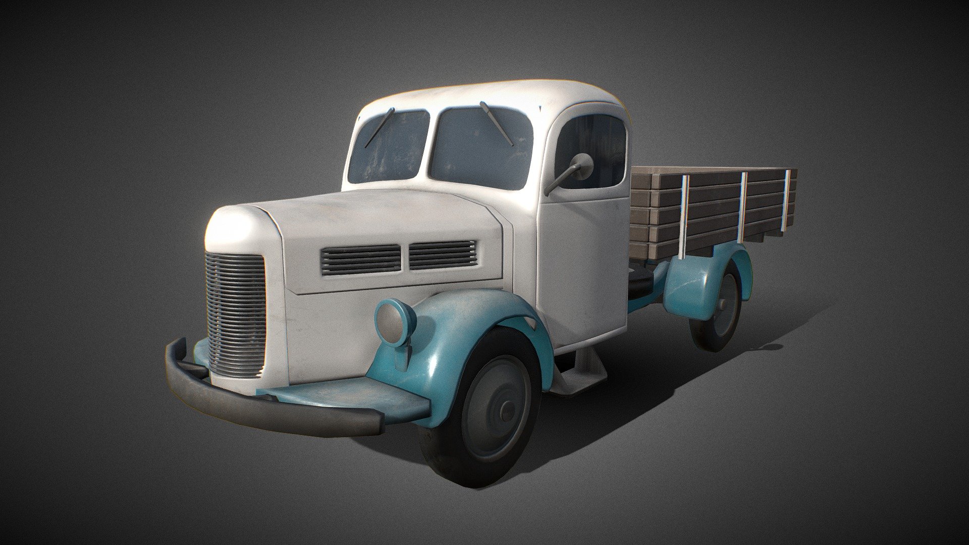 Old truck Skoda 150 3d model