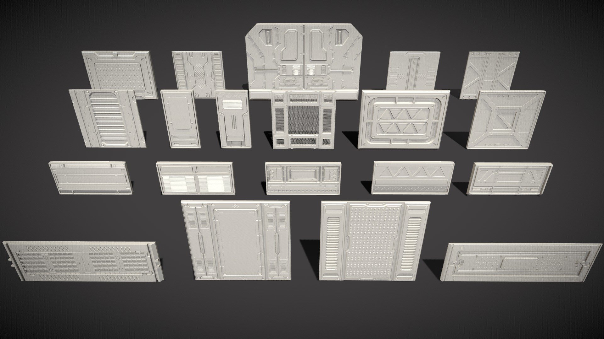 Sci-Fi Panels 3d model