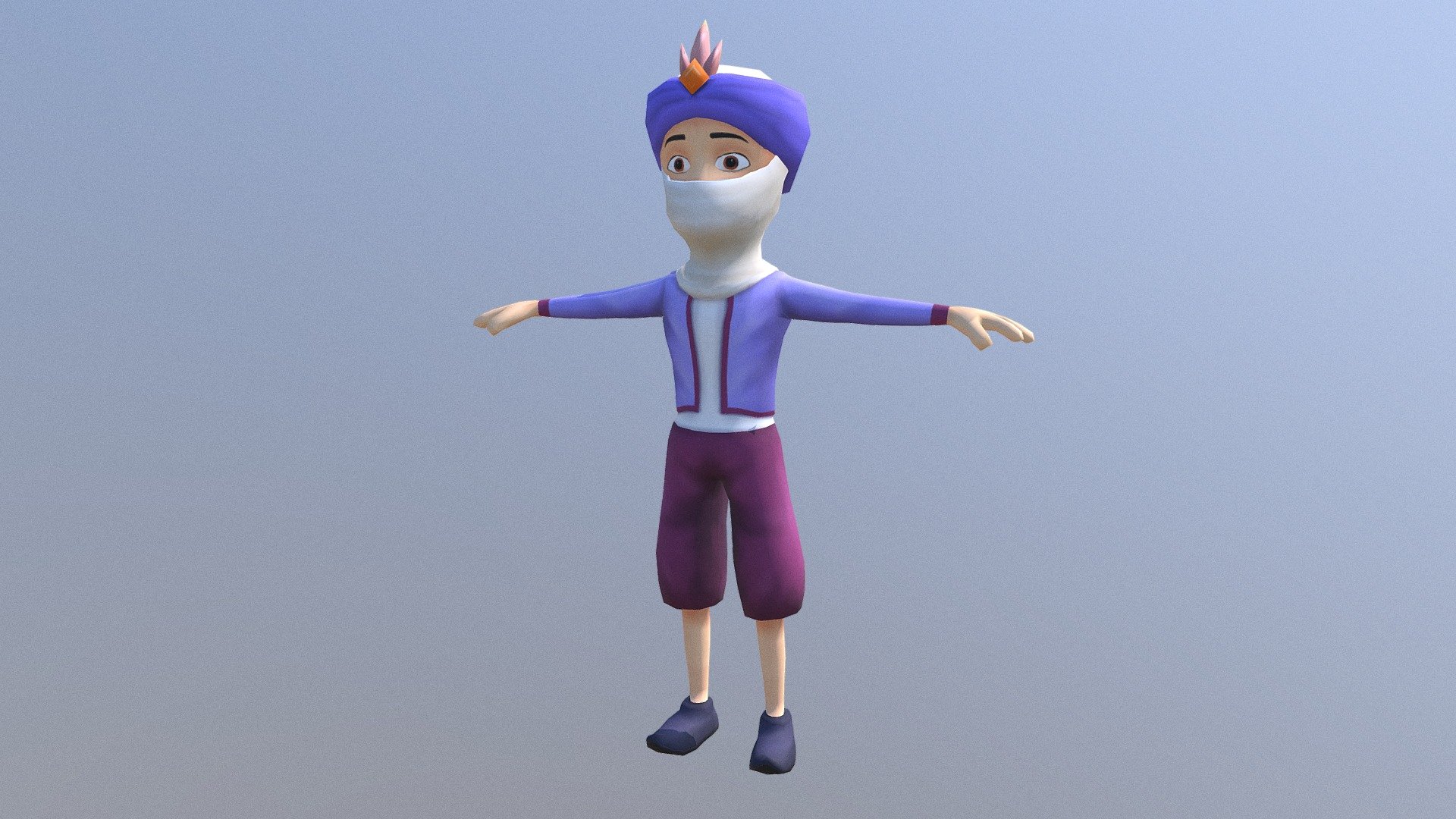 arabian character 3d model